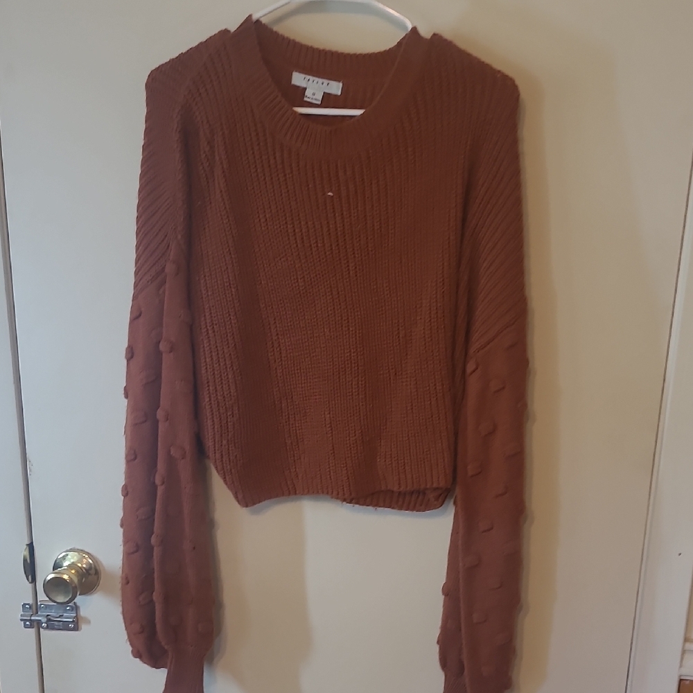 FAVLUX Warm Brown Knit Sweater